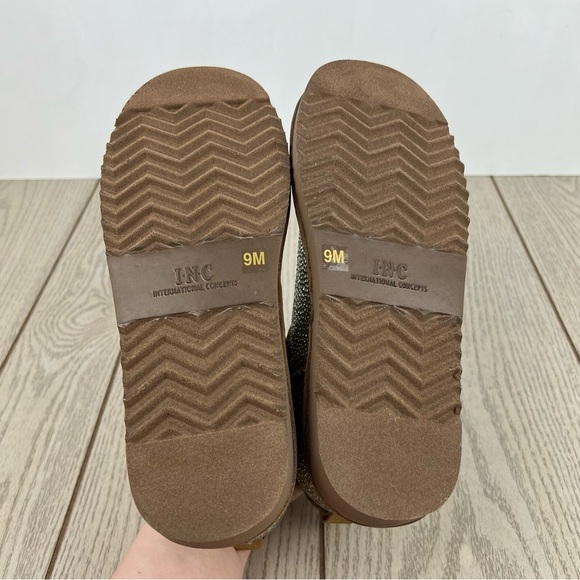 I.N.C. International Concepts Ariee Mini Cold Weather Booties 9M Tan Bling $60 - Picture 6 of 8